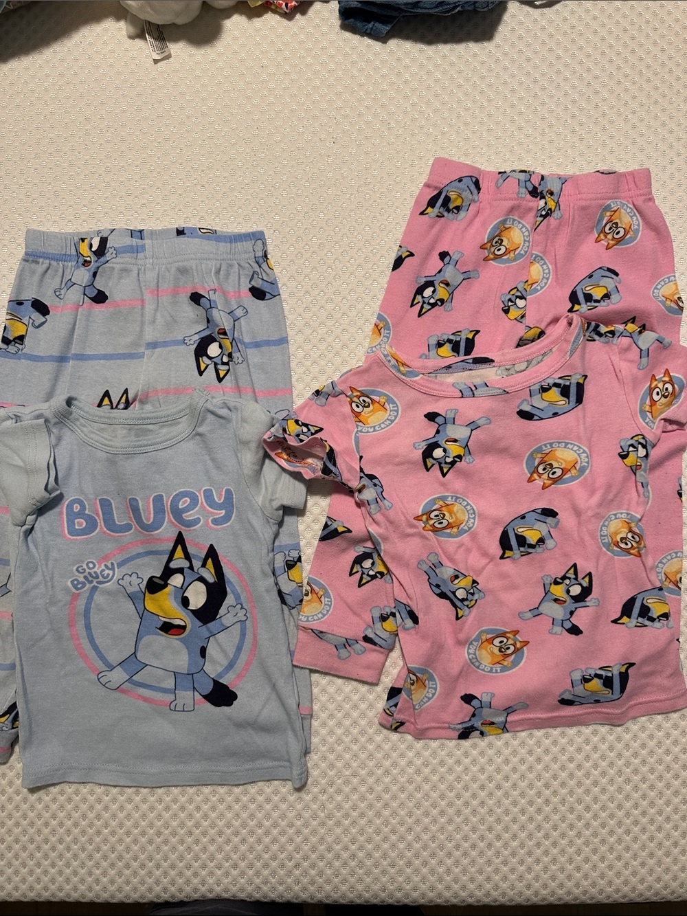 Bluey Kids Pajama Set - Light Blue & Pink Two-Piece Sleepwear